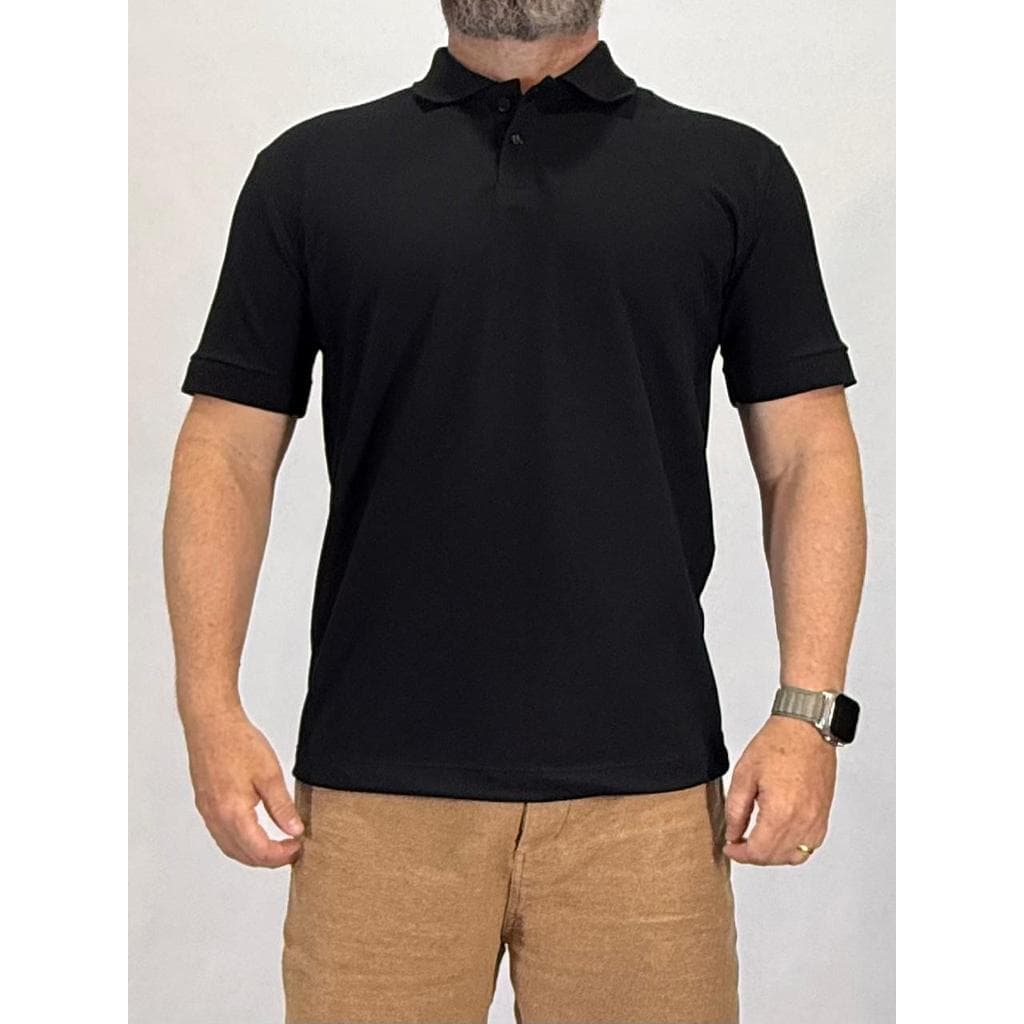Camisa Polo Masculina Slim Fit Piquet Premium Algodão Casual Elegante