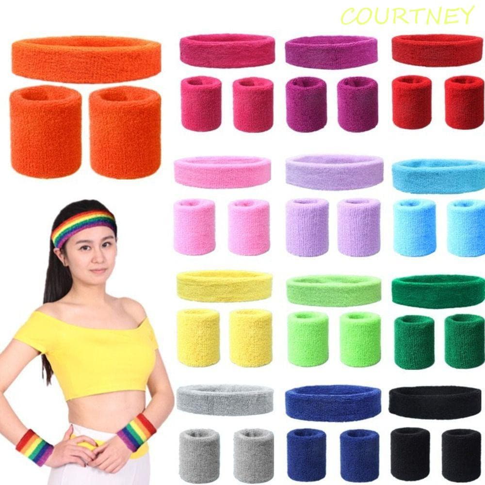 COURTNEY Suor Bandana Para Esporte Ao Ar Livre Tênis Headwrap Crianças Headbands Absorvente Grosso Pano De Pelúcia Sweat