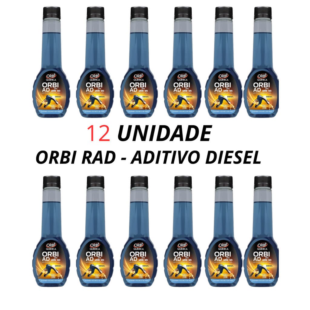 KIT 12 Aditivo Combustível DIESEL 200ml -  ORBI-AD