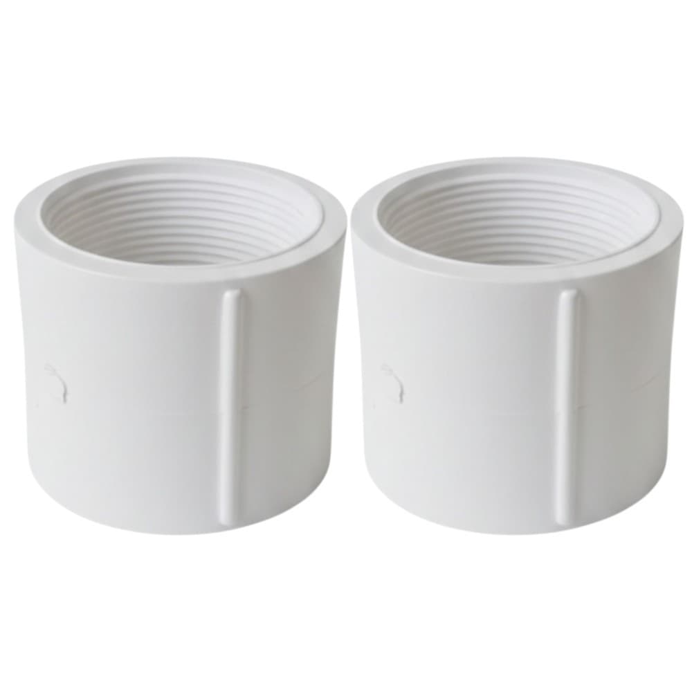 02 LUVA ROSCÁVEL 2 POLEGADAS FÊMEA  PVC ROSCA INTERNA (60MM)