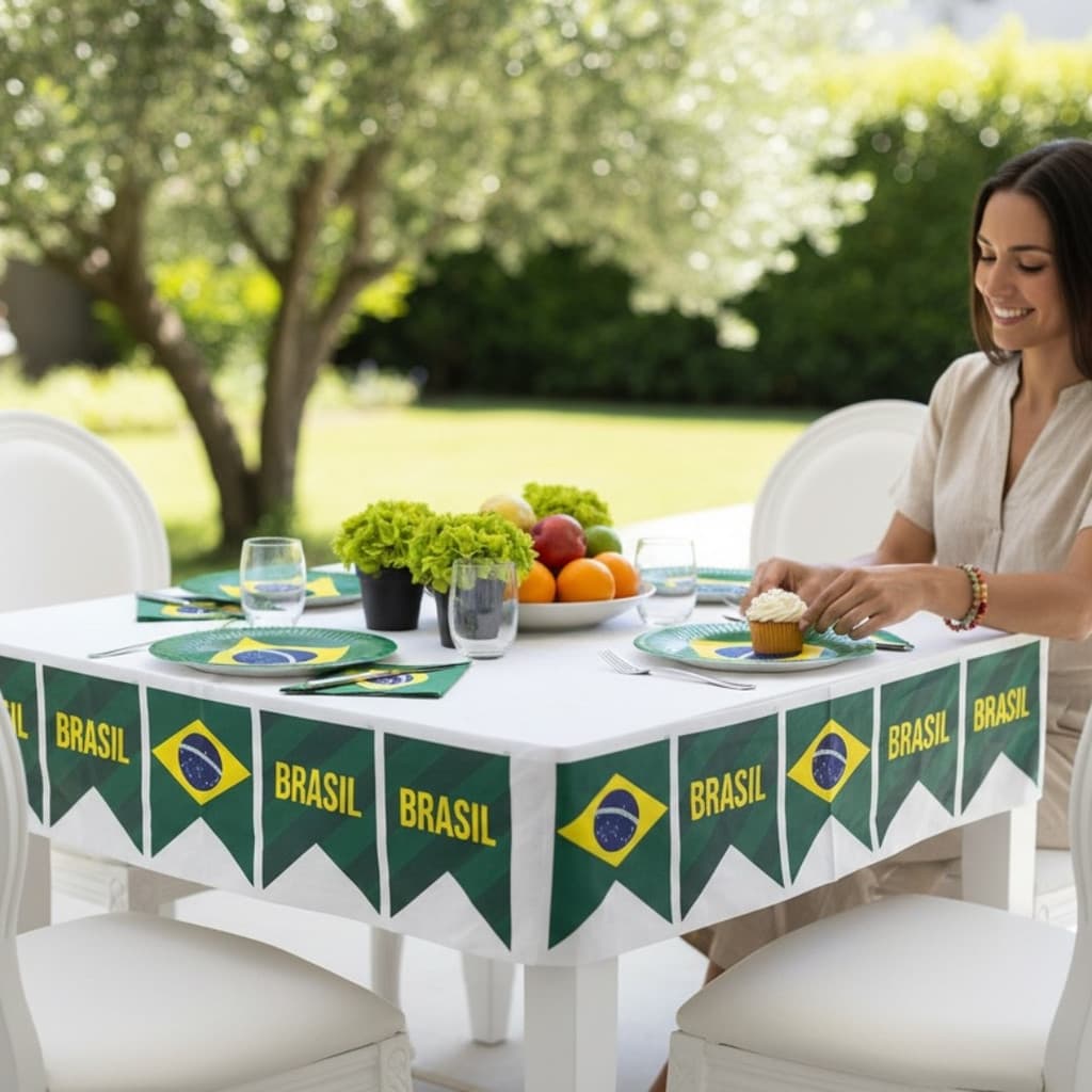 Copa do mundo Barrado de Mesa TNT Bandeirinha 10 mts