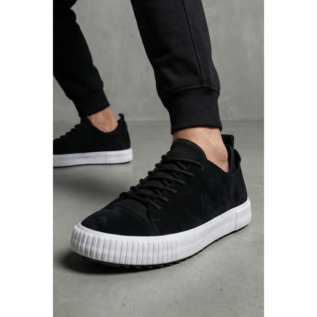 Tênis Casual Camurça Conforto Premium Polo Wear Preto