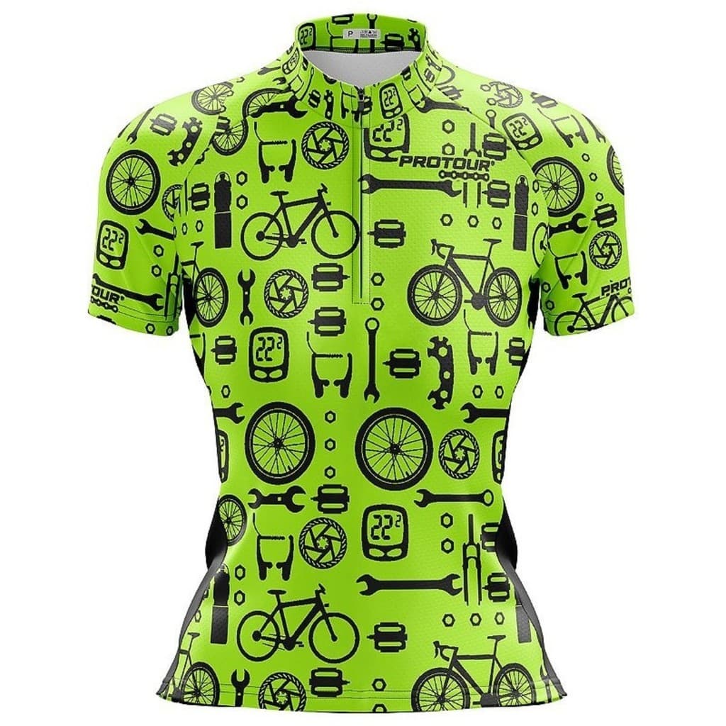 Camisa Ciclismo Feminina Dry Fit com Proteção UV Bike MTB Speed Pro Tour Pecinhas