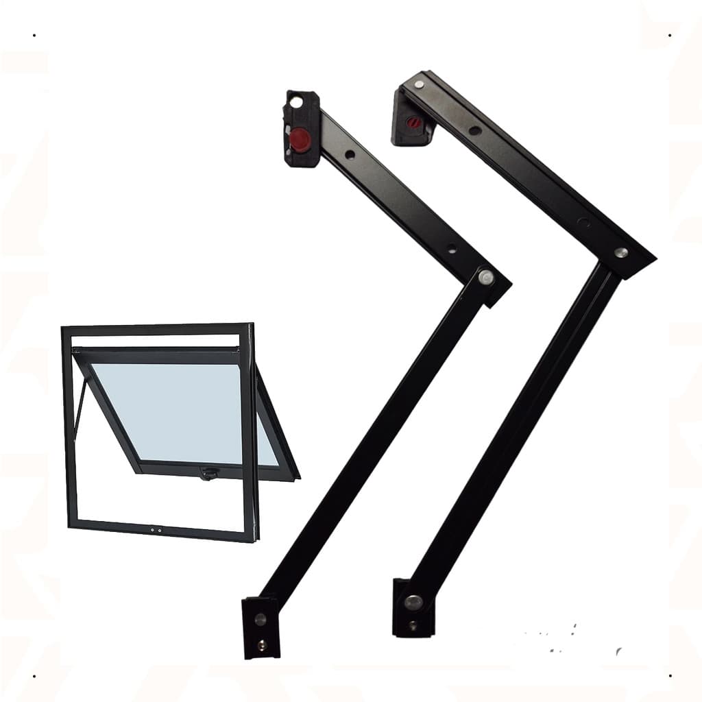 Braço Articulado Compasso Duplo Janela Max Ar Maxim-ar 40cm Linha Suprema Preto