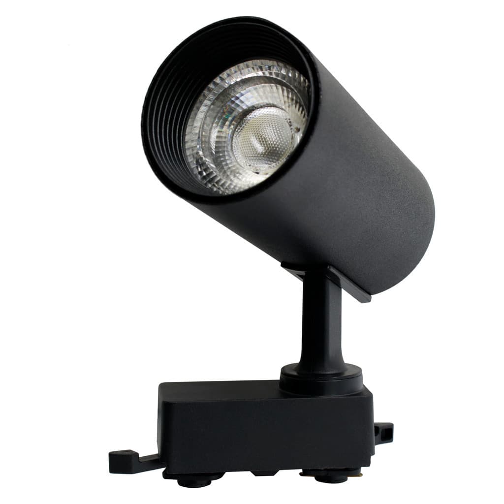 Spot Para Trilho Eletrificado Preto Led 7W Bivolt Branco Frio 6500K Promoção