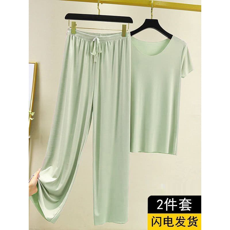 Pijamas de seda gelo feminino verão 2025 novo estilo legal estilo fino tamanho grande de manga curta senhoras venda quen