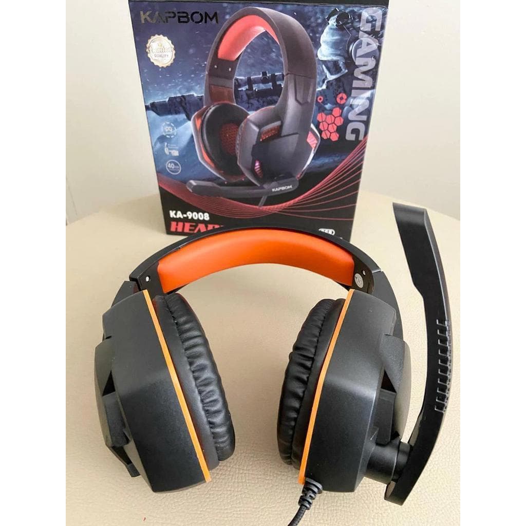 Headset Gamer Kapbom KA-9008 com Microfone Ajustável, LED e Conexão P2/USB