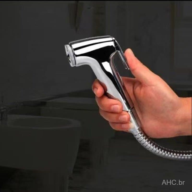 1 Kit Ducha HigiêNica Para Banheiro Completa Luxo Metal Inox NúCleo Da VáLvula De Cobre 1,2m Chuveirinho Promoção