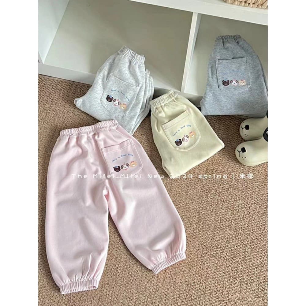 Feminino bebê dos desenhos animados Casual Sweatpants 2025 primavera outono novo estilo crianças 1 crianças roupas de ou