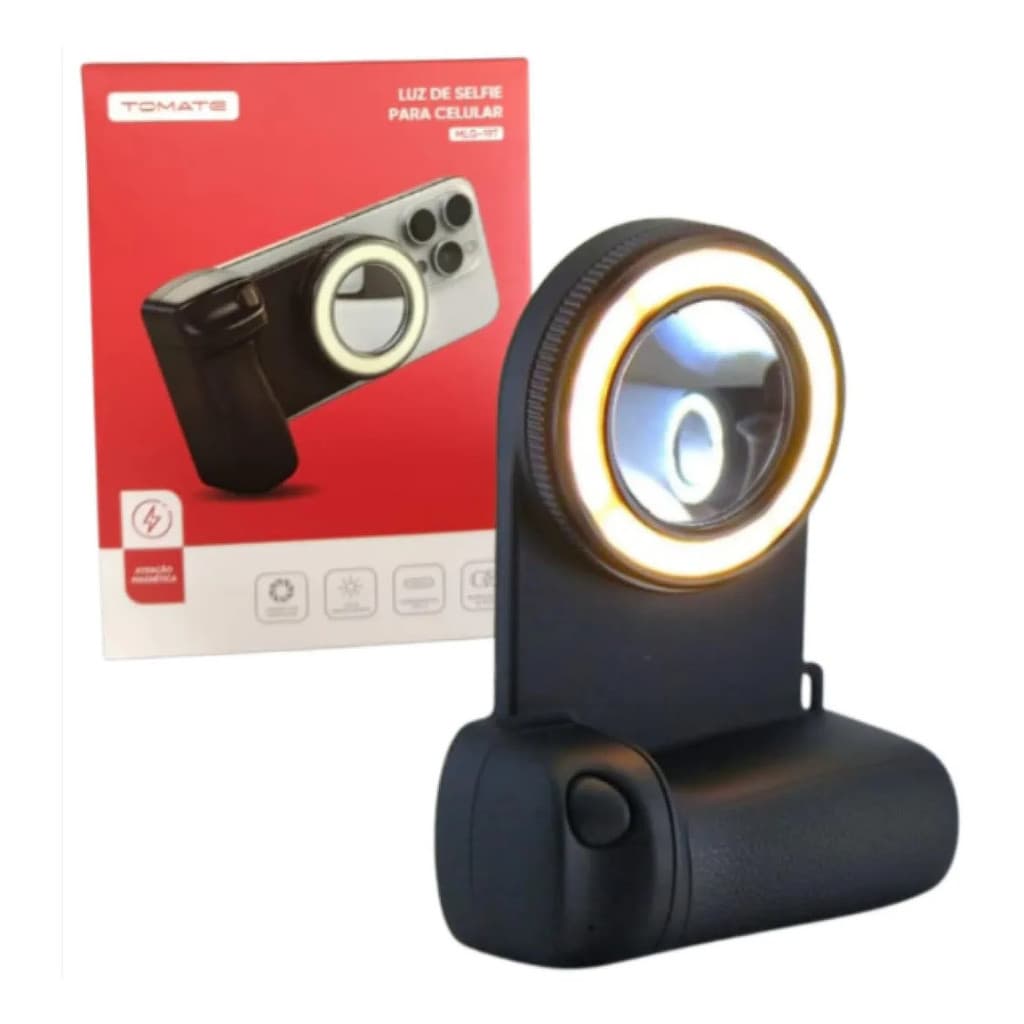 Luz De Selfie Para Celular Portátil Led Com Controle Aikino