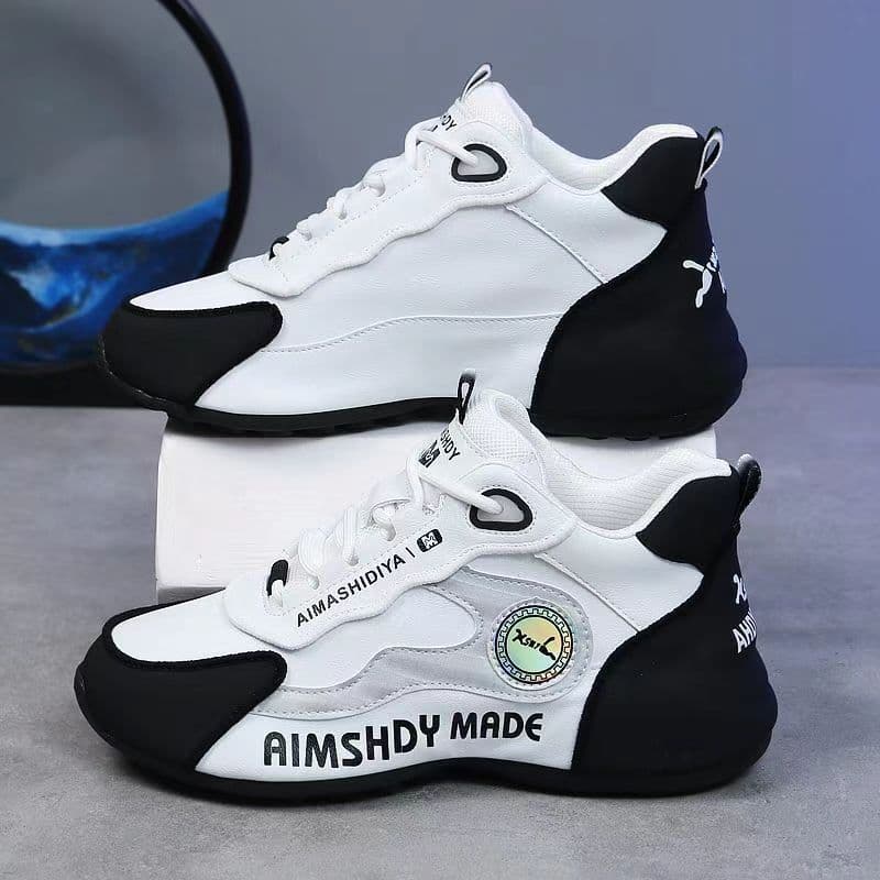 Sapatos casuais novo estilo moda masculina feminina mesmo estilo respirável tênis de basquete