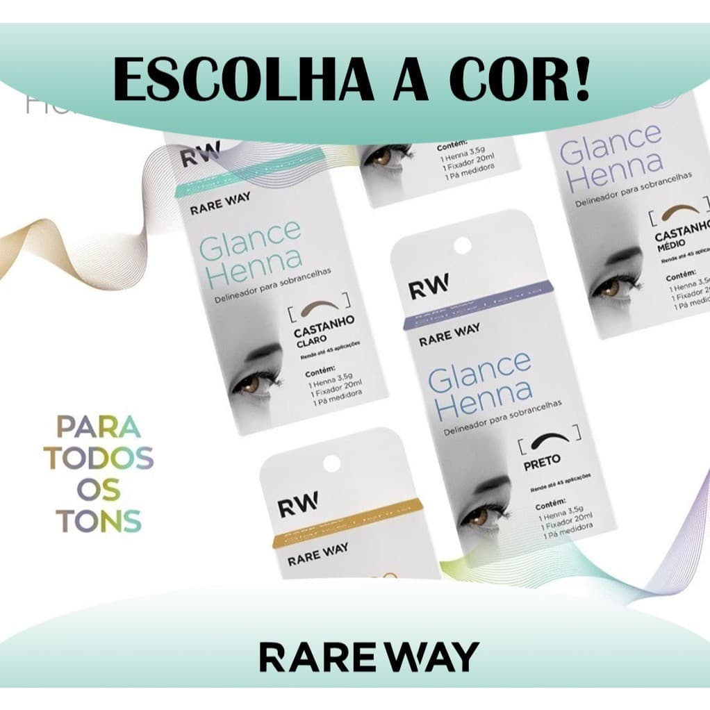 Glance Henna Rareway Delineador Sobrancelha escolha as cores