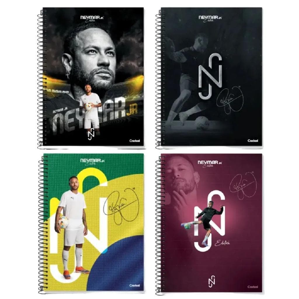 Caderno Universitário 10 Matérias 160 Folhas Neymar