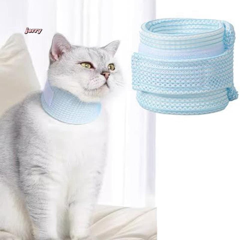 Anti-Risco Lamber Respirável E Ajustável Gato Pescoço Cinta Capa-Coleira Deliizabethan Para Recuperação Pós-Cirurgia M