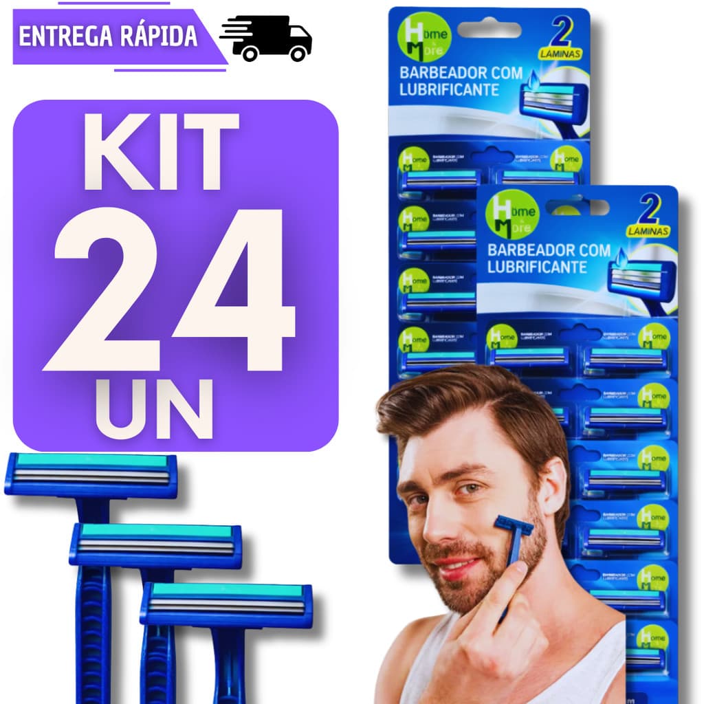 Kit 24 Barbeador Lâminas Dupla Para Depilação Íntima E Higiene Lubrificante Navalha Barbeador Aparelho De Barbear