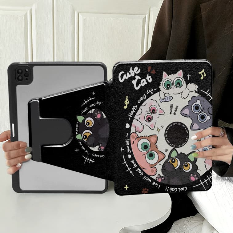Capa Para Xiaomi Pad 8/7/6/5/Pro 11'' 11.2'' 2025 Acrílico 360° Protetora Tablet Com De Stent De Rotação