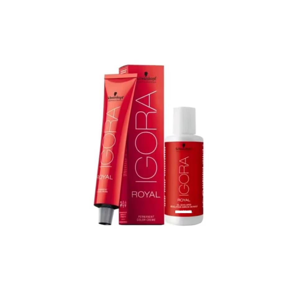 Kit Schwarzkopf Igora Royal 9-7 Louro Extra Claro Cobre + Ox 20vol 60 ml