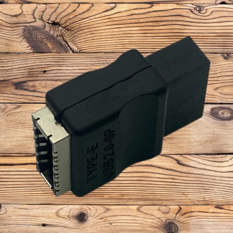 Placa-Mãe USB 2.0 9 Pinos Para Tipo-E Adaptador De Extensão De Cabeçalho Do Painel Frontal Macho Fêmea Conector