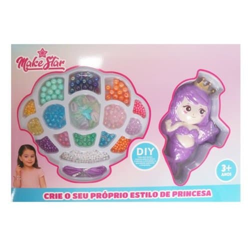 Kit Miçangas Infantil Sereia 🧜‍♀️ Pulseiras e Colares DIY | Brinquedo Educativo Criativo Menina |