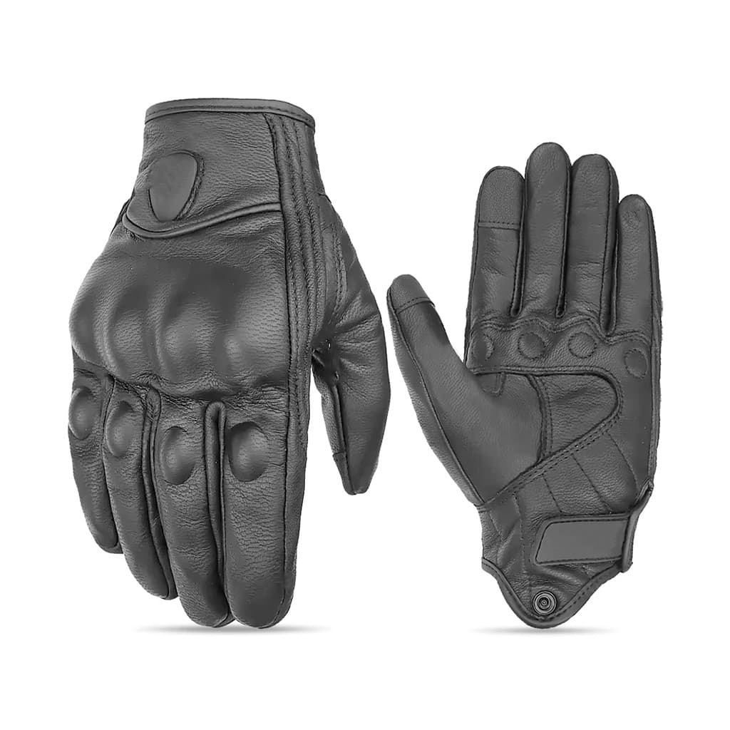 Luva Preto Resistente a Água para Moto com Proteção Rígida
