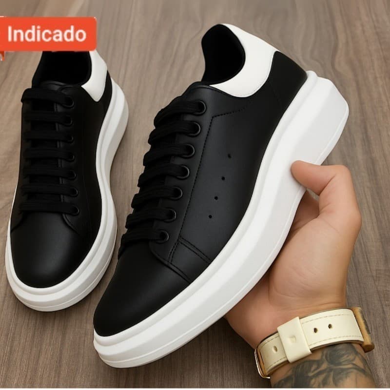 Casual Masculino Sneaker Sola Alta Macio Chunky Confortável Estiloso Sola Oversize Lançamento