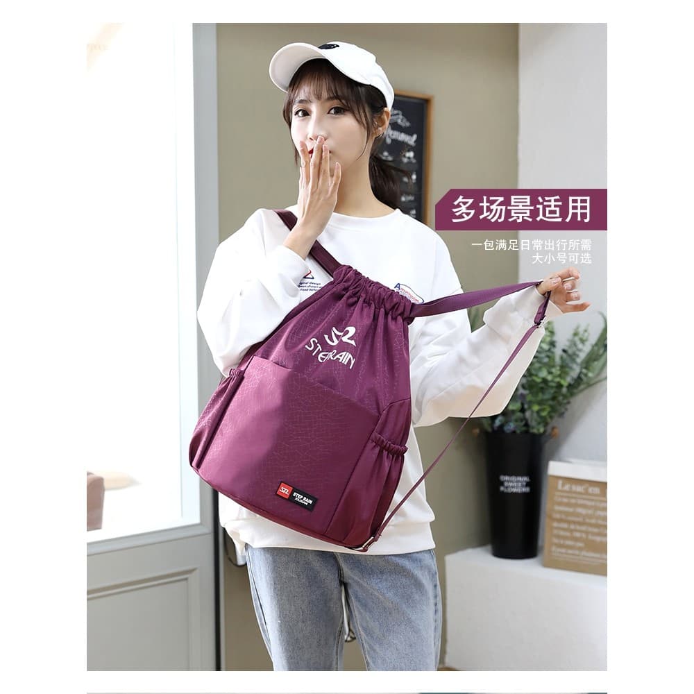 Ao ar livre grande capacidade cordão bolso mochila esportes cordão leve saco de viagem saco de armazenamento montanhismo