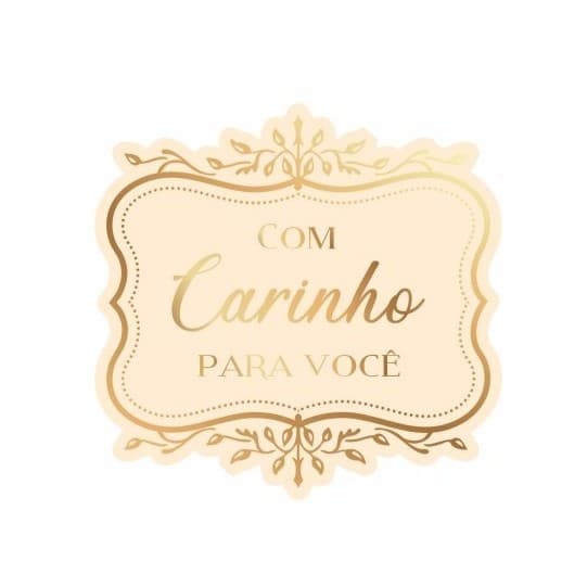 Etiqueta Adesiva para presentes Com Carinho 50 unidades