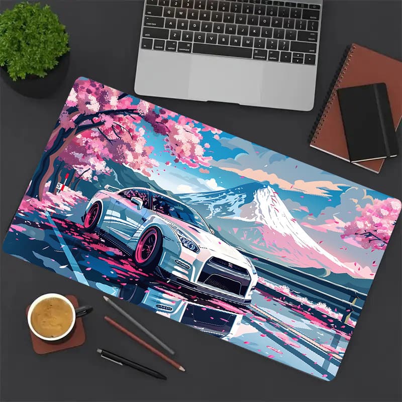 Mouse Pad Para Teclado e Mouse Ideal para Esports Carro Paisagem Acessório de Computador Presente Perfeito para Gamers