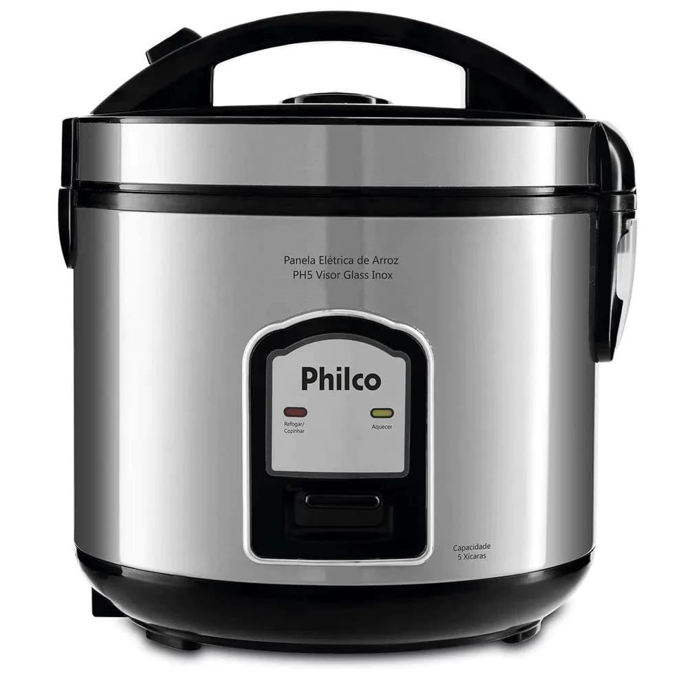 Panela Elétrica de Arroz Philco PH5 Visor Glass 5 Xícaras