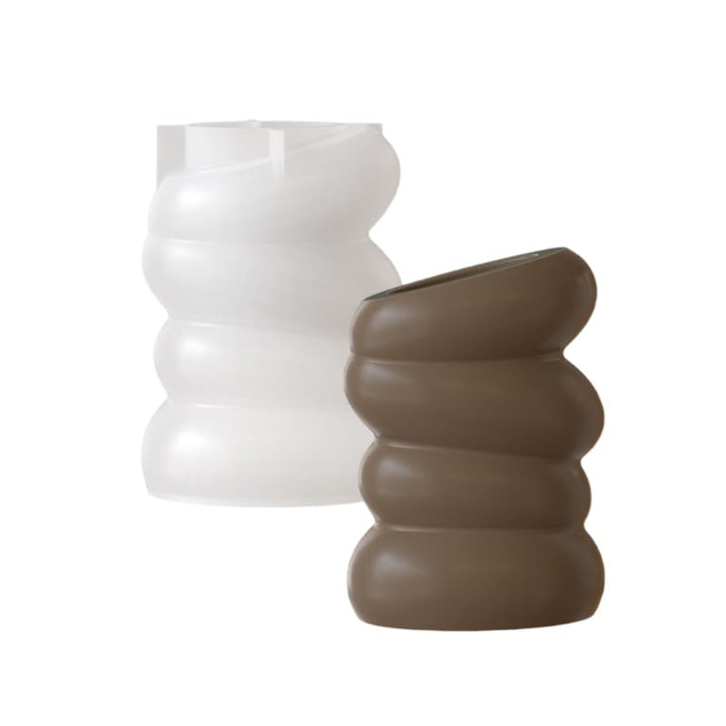 Molde Vaso Formato Seixo Silicone blg Para Suporte Joias Artesanais Concreto