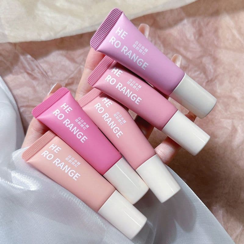 Líquido fino e leve ~ renderização de cores HERORANGE Air Blush monocromático Blush transparente de longa duração e baix