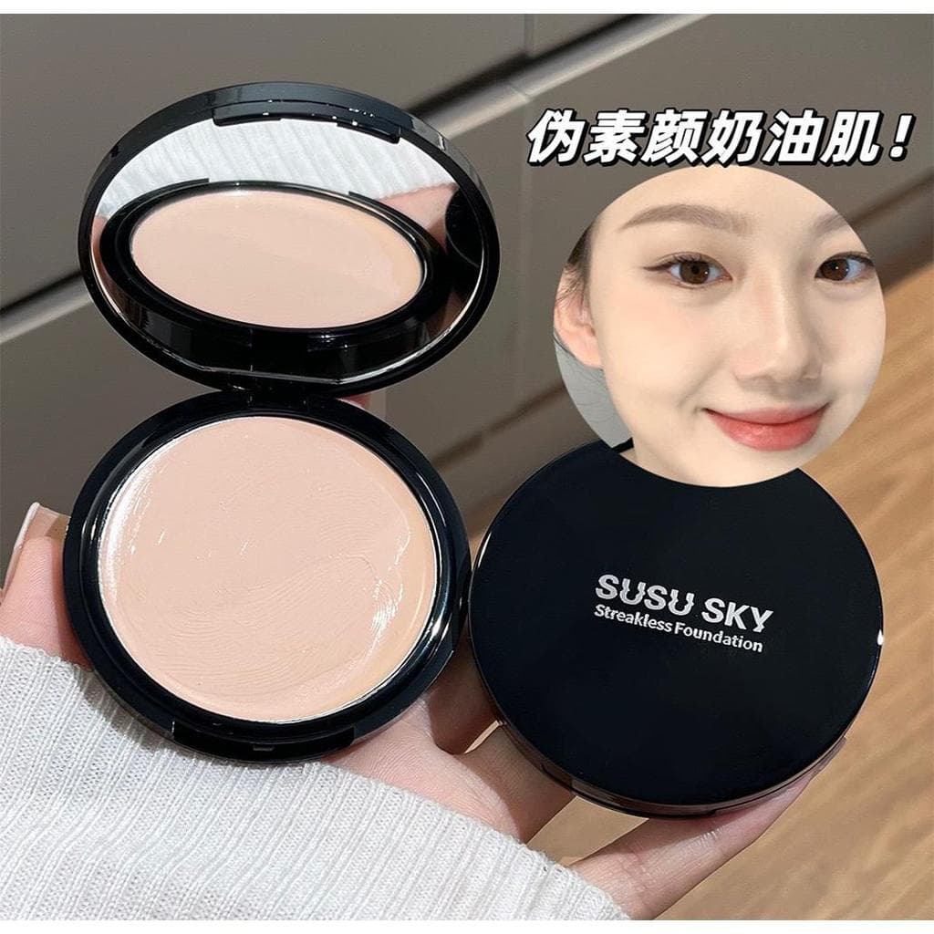 SUSU SKY Soft Focus Foundation Corretivo Forte Cobertura Manchas Marcas de Acne Facial Acne Olheiras Fundação Creme