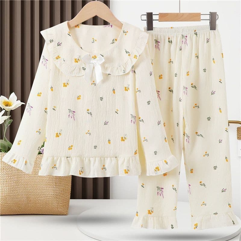 Pijamas nuvem algodão dos desenhos animados meninas 2025 primavera outono estilo princesa roupas de casa das crianças de