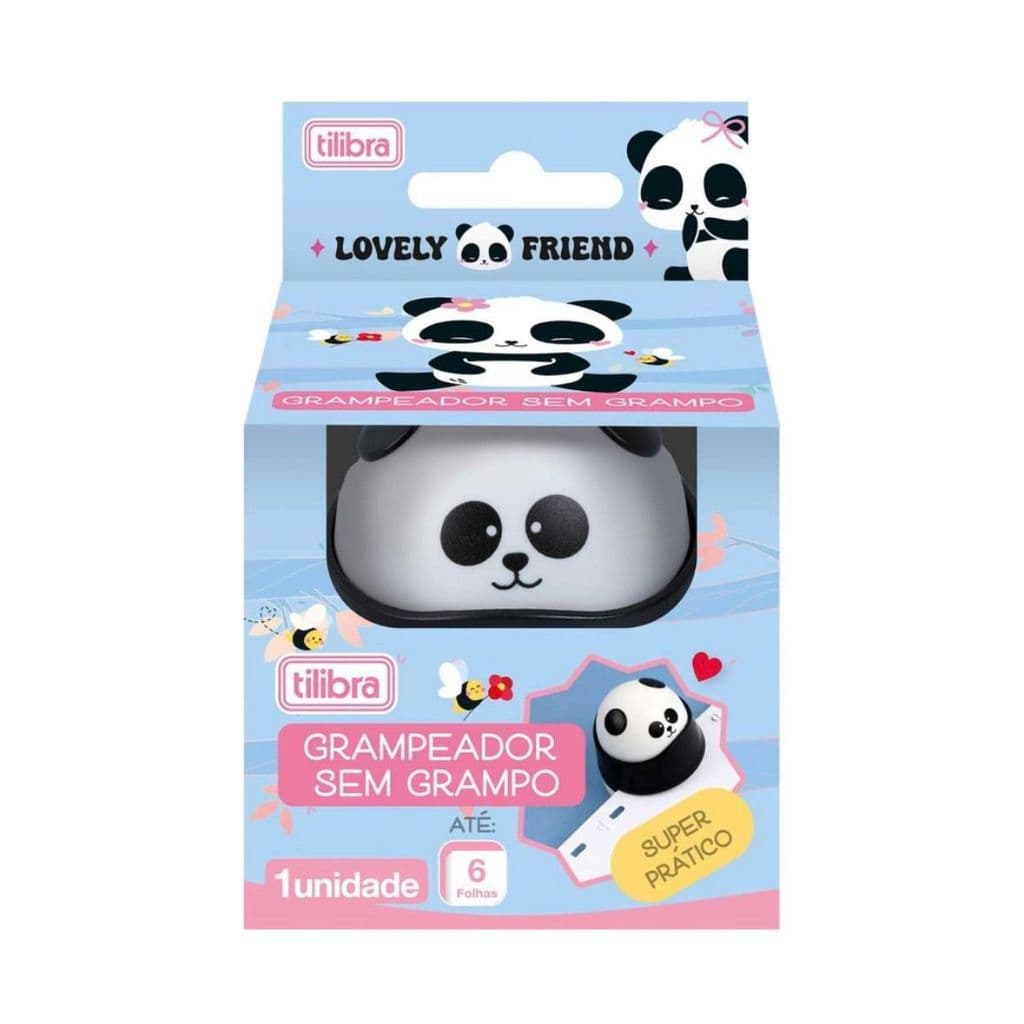 Grampeador Sem Grampo Lovely Friend Panda - Tilibra