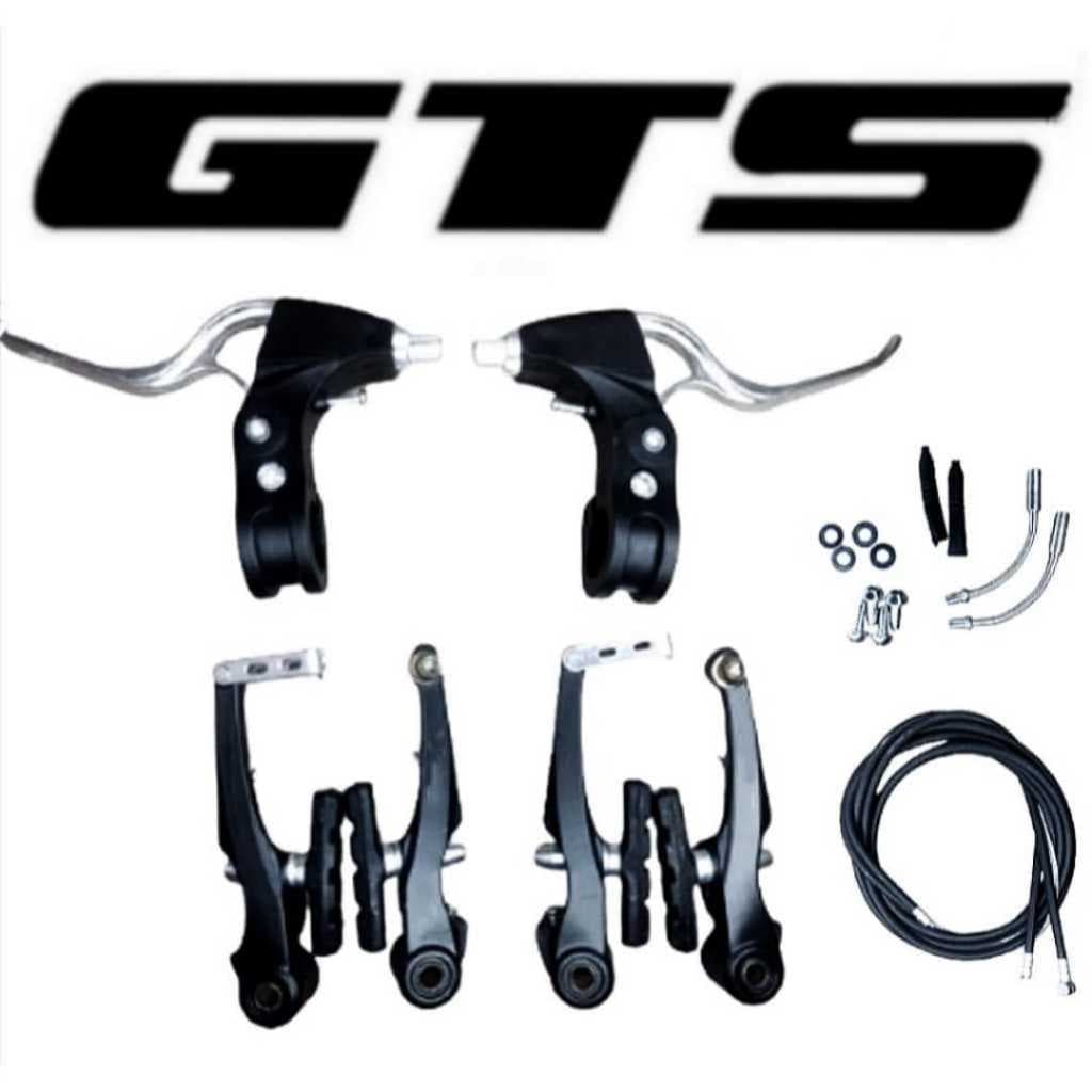 KIT DE FREIO P/ BIKE ALUMINIO V-BRAKE COMPLETO - Freio de Bicicleta