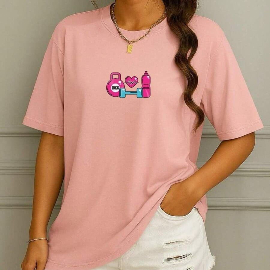 Camiseta Estilo Fitness Academia Treino Ginastica Peso 10k