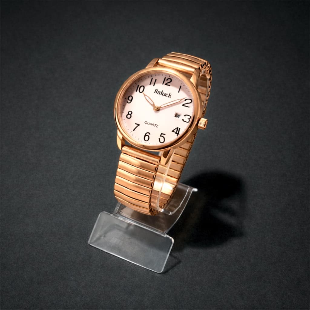 Relógio Feminino Redondo De Quartzo Pulseira Elástica Á Prova D´agua Analógico Pulseira em Aço Bracelete de Mola