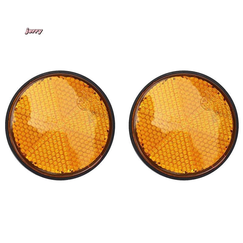 2pcs 2 " Refletor Laranja Redondo Universal Para Motocicleta ATV Dirt Bike