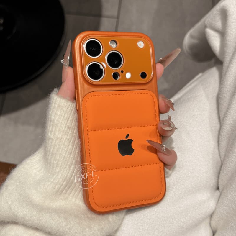Luxo 3D Algodão-Cheio Macio Capa Protetora iPhone 17 16 15 14 13 Pro Max Nova Forma Resistente A Choques Caso Protetor