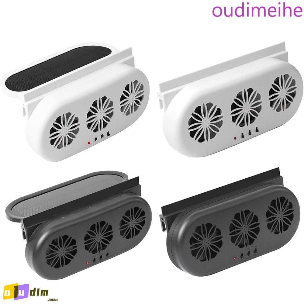 Ventilador De Exaustão Solar Para Carro OUDIMEIHE , Radiador Com Circulação De Ar De Carregamento , 3 Cabeças