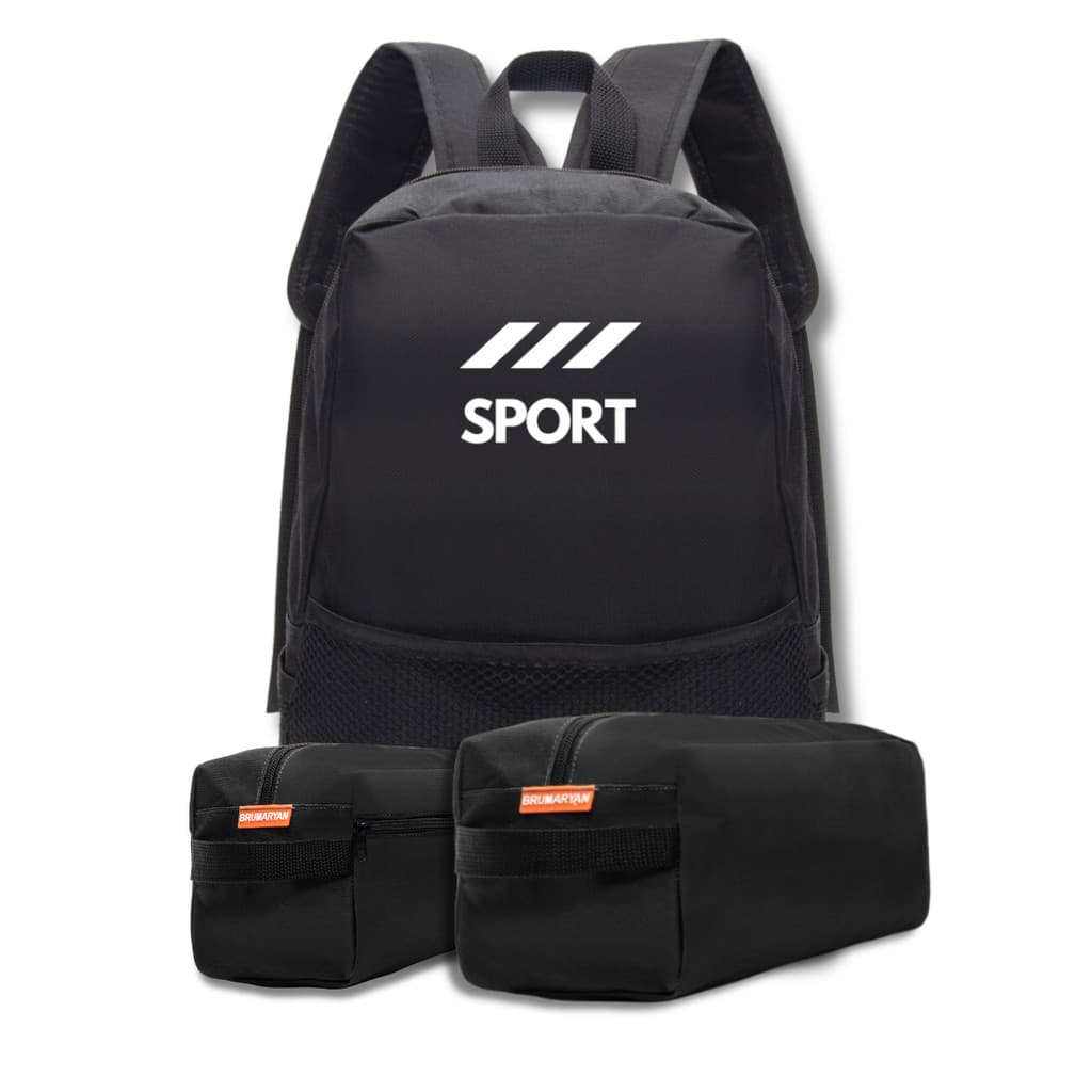 Kit Escolar 3 Peças Mochila 1 Estojo e uma necessaire Grande Impermeavel com Alça de Mão Transversal