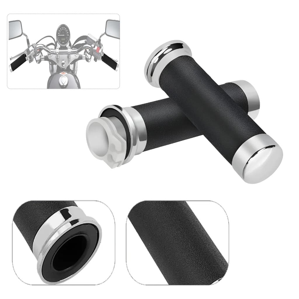1 Par Manopla Punho 25mm/ Polegada Universal Moto Shadow 600 750 C/ Roldana