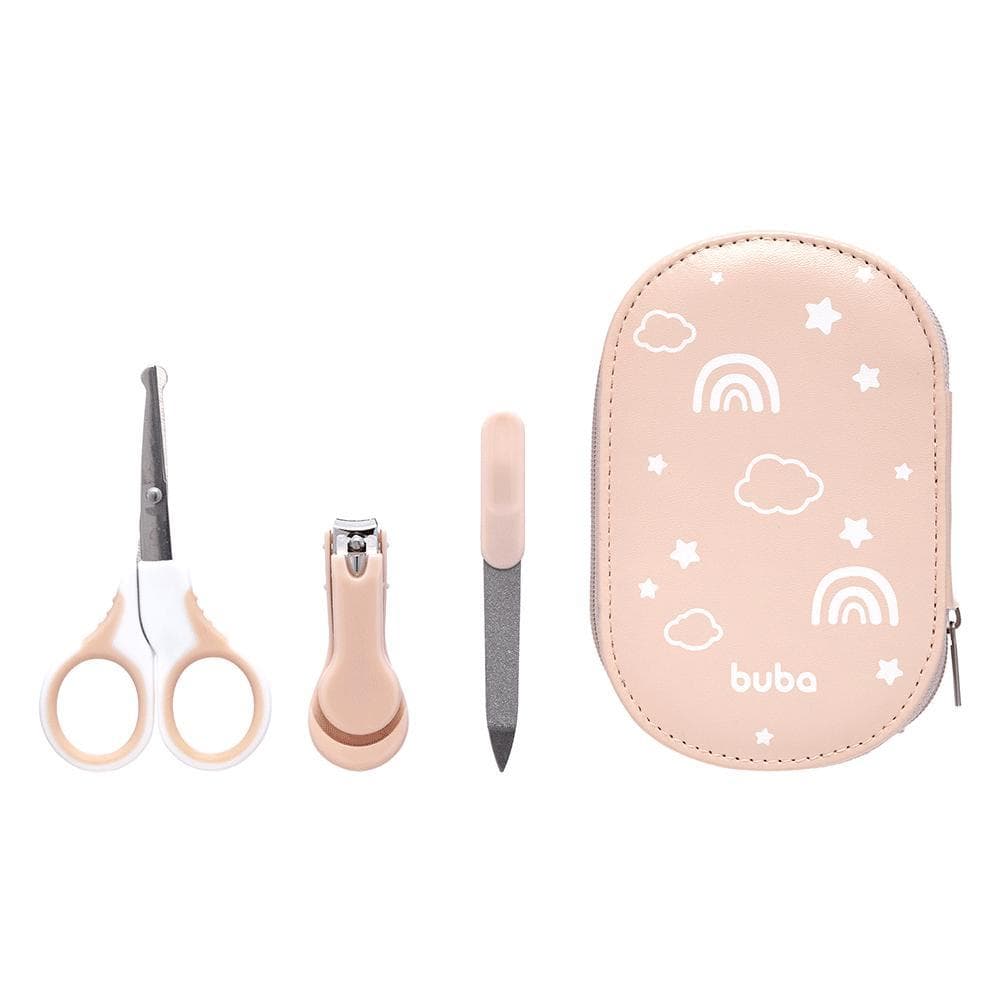 Kit de Unha Buba Primeiros Cuidados Com Estojo Rosa