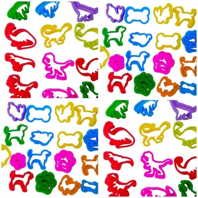 KIT CORTADORES 10 UND  ATE 100 UND  Cortadores Forminha de DINOSSAURO OU DIVERSOS para MODELAR Massinha de MODELA