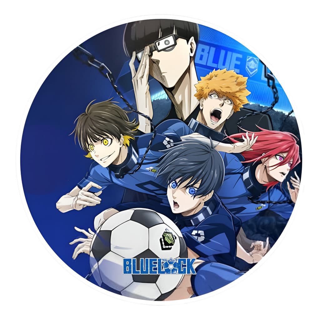 Painel Redondo 50x50 Com Elastico Anime Blue Lock Anime 150x150cm