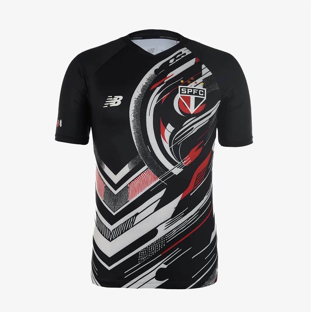 Camisa São Paulo Pré Jogo New Balance 25/26 Preta
