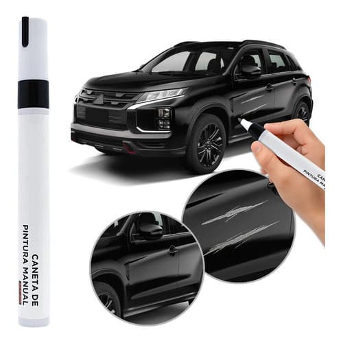 Caneta Tira Riscos P/ Carro Preto Retoque Tinta Automotivo Preto