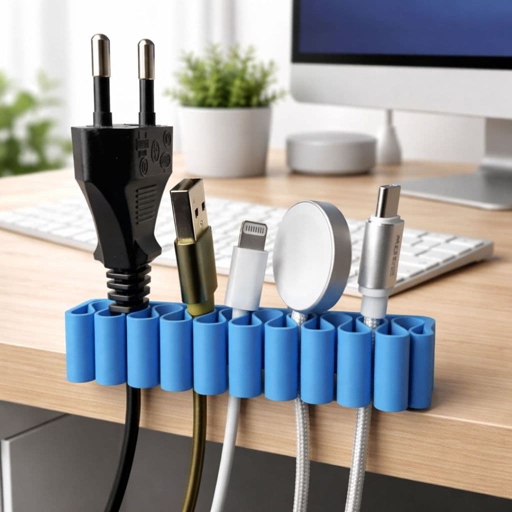 Organizador de Cabos Passa Fios Decorativo para Mesa Setup de 2 á 11 Presilhas