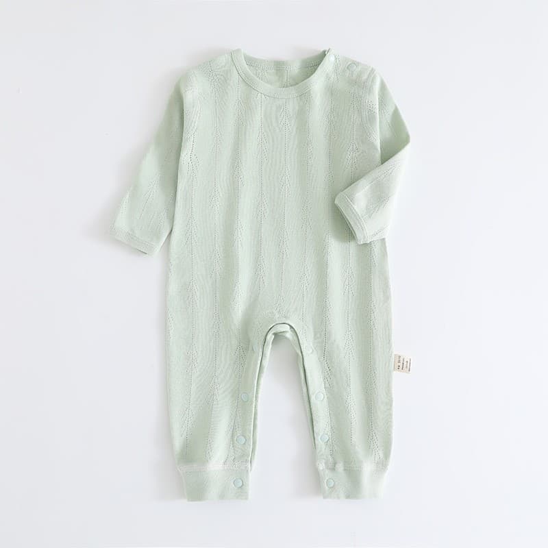 Macacão de bebê classe a roupas de algodão puro meninos meninas roupas de bebê manga longa cor sólida macacão de bebê