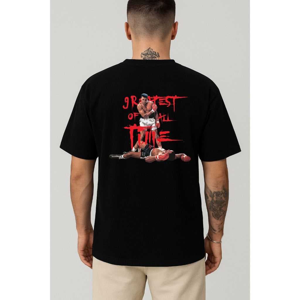 Camiseta Masculina 100%Algodão Estampa Muhammad Ali Ícone do Boxe Toque Macio Caimento Leve Ideal para Uso Casual Diário